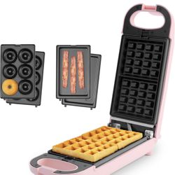 NIB PINK WAFFLE/DONUT/PANINI MAKER