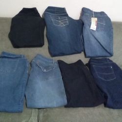 Lot 8 Pairs Women's Jeans Size 16