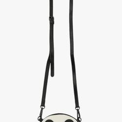 Nightmare Before Christmas Jack Skellington Character Head White 7.75" Dome Crossbody Bag