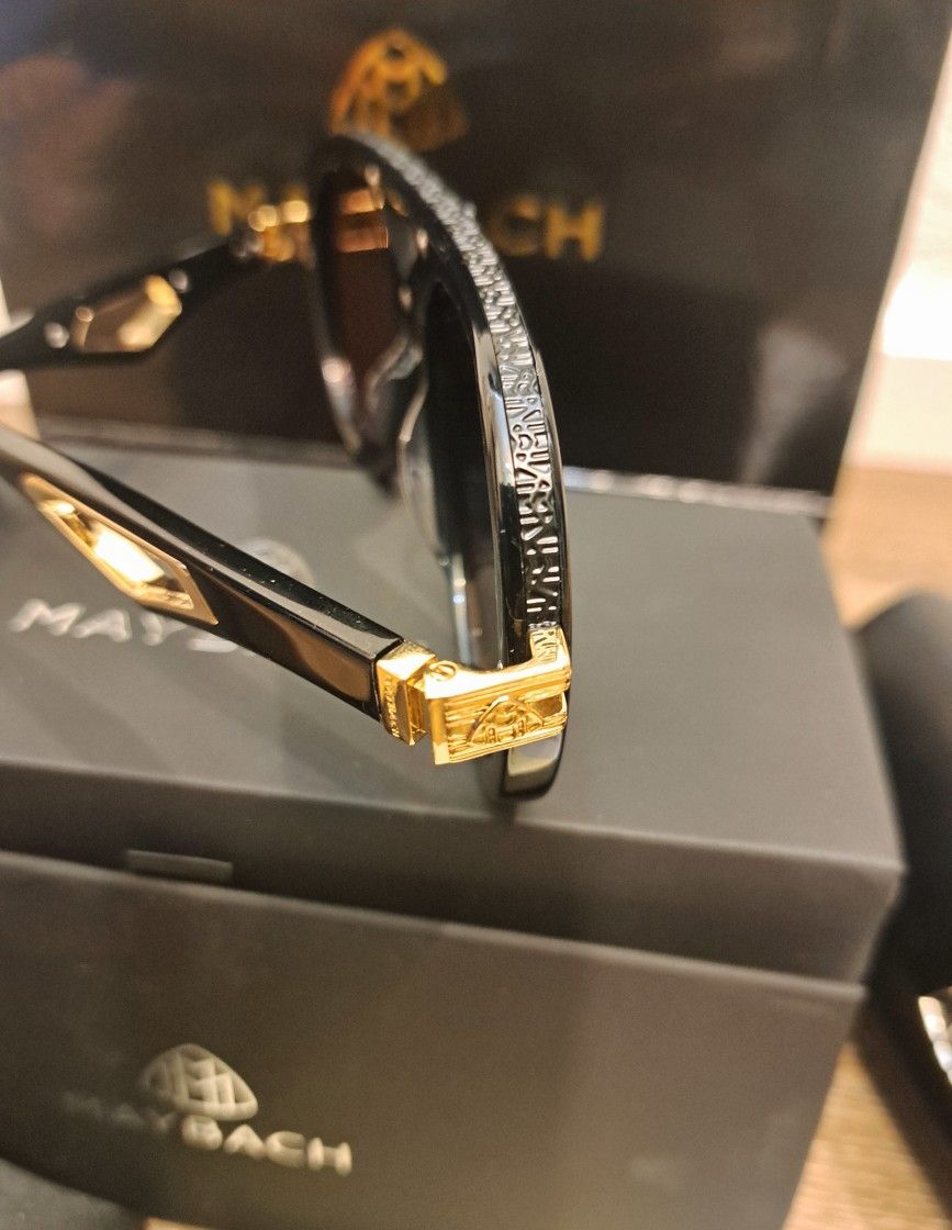 Authentic Maybach The Jack II Sun German-Made Black Buffalo Horn Framed Sunglasses
