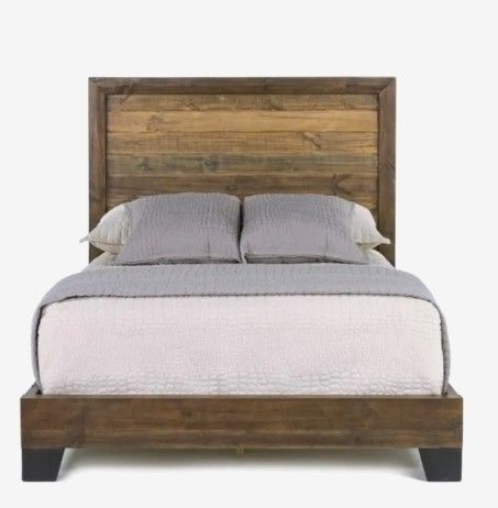 Salida Farmhouse Brown Bedroom Set w/adjustable mattress