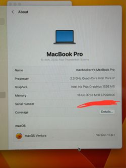 MacBook Pro  13” with touch bar