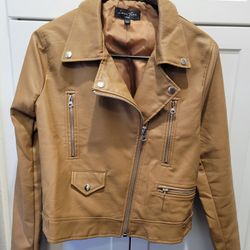Brown Faux Leather Jacket