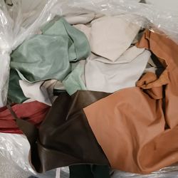 Leather Scraps Bag 15 Pounds