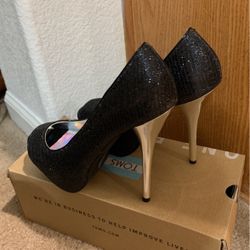 Black Shimmer High Heels
