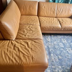 Faux Leather Couch