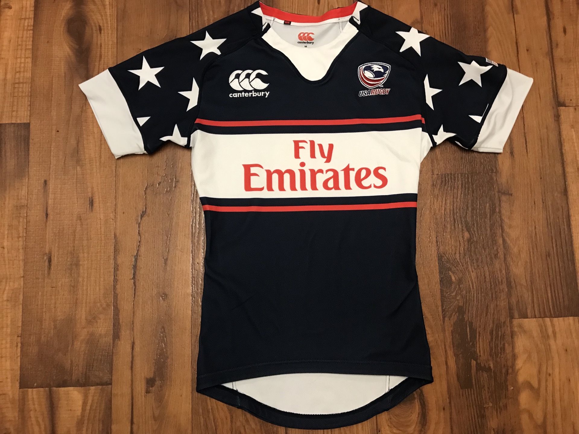 USA RUGBY JERSEY CANTERBURRY FLY EMIRATES WOMENS SZ M