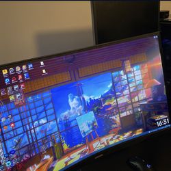 Curved  27in Samsung Monitor 144hz