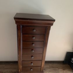 Hives & Honey Cherry Wood Jewelry Armoire 