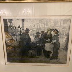 Le Marchand de Marrons (The Chestnut Seller) by French artist Manuel Robbe, created in 1911