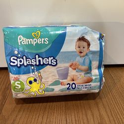 Pampers Splashers Swim Diapers - Size S, 20 Count, Disposable Baby Swim Pants