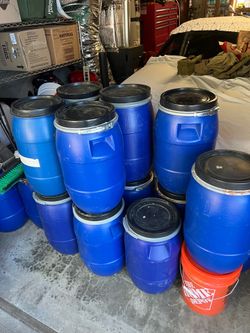Blue storage bin