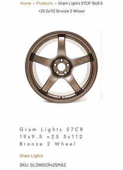 Rays Gram Lights 57CR Bronze Wheels