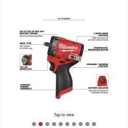 Millwakee M12  3/8 Stubbi
