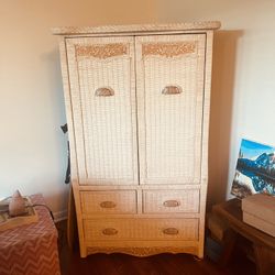 Wicker Armoire