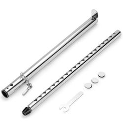 Adjustable Window Security Lock Bar, Sliding Door Jammer, Extendable from 15.5’’ to 30’’ for Sliding Windows with AC Unit Installed, Stainless Steel
