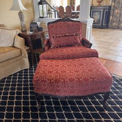 Custom Upholstery - Arm Chair And Ottoman 