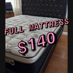 BRAND NEW PILLOW TOP MATTRESSES ✅ COLCHONES NUEVOS PILLOW TOP 💯‼️   QUEEN SIZE $150 ❌ $210 With Box Spring   FULL SIZE $140❌ $200 With Box Spring💥  