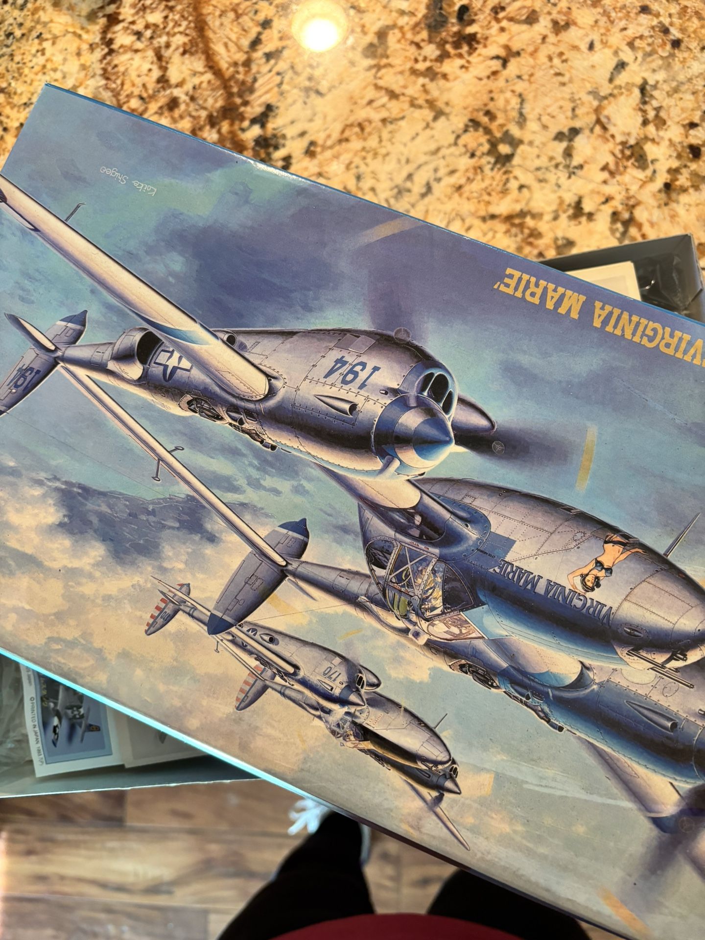 Vintage Model Plane P-38J Lightening ‘Virginia Marie’