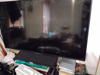 70 inch Sony TV there's nothing wrong with the screen it's just it's got no power going to it so whoever can repair the power cord to get some power g