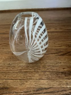 Crystal Vase with Swirls