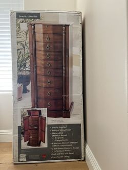 Antique Walnut Jewelry Armoire