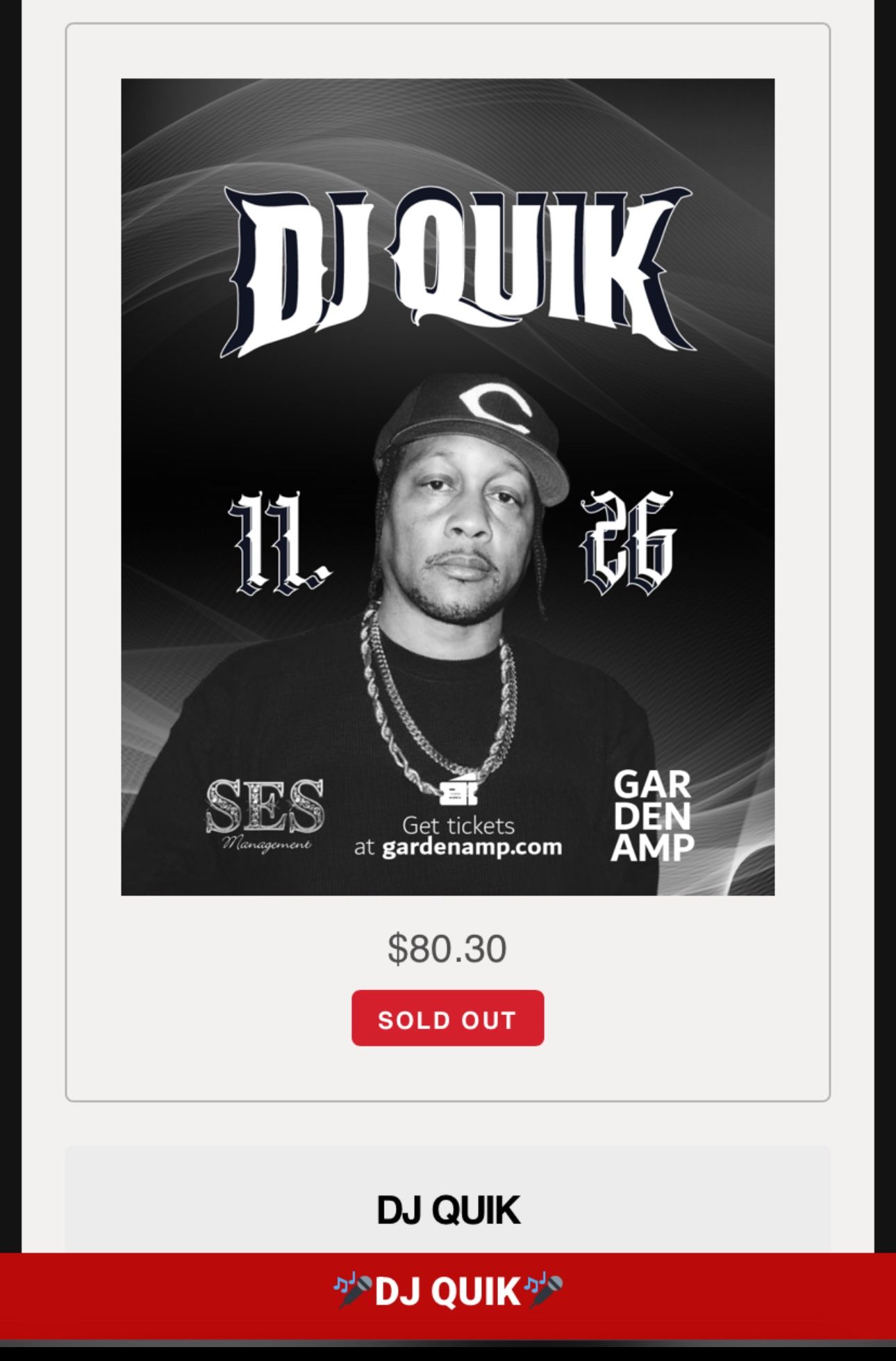 Dj Quik Ticket For Tonight