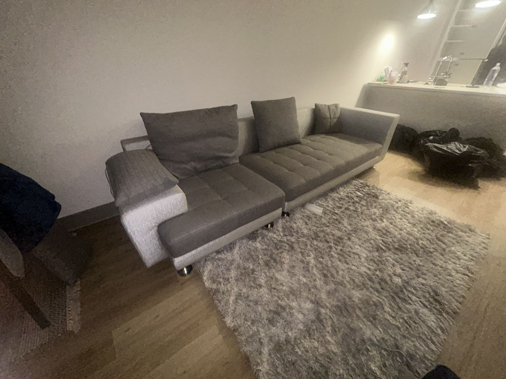 Gray 2pc Sofa