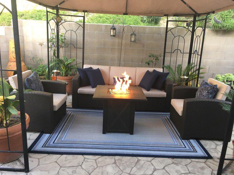 New Outdoor Patio Furniture Pvc Sofa Club Chair Set
