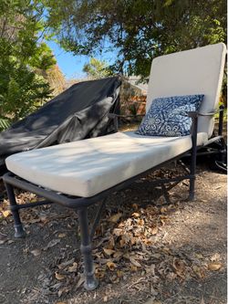 Set of 2 Outdoor Patio Chaise Lounge Chairs + Covers & Pillows Included