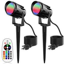 JIAQIYAN Spot Lights Outdoor Landscape Lights (2-Pack).