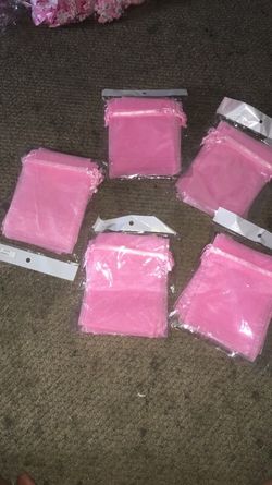 Pink chiffon bags