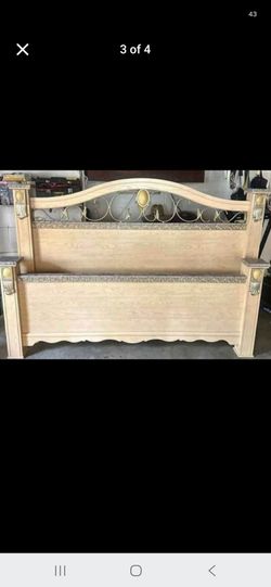 Queen size Headboard and Footboard Bed Frame,Dresser