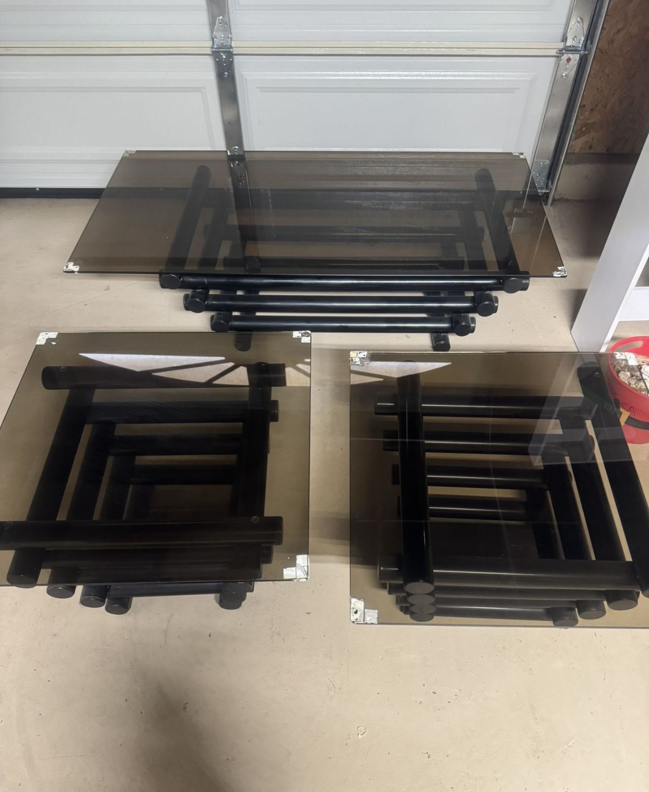 Glass Coffee Table And Side Tables