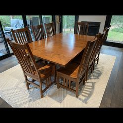 Remodeling work has begun must go! MAKE BEST OFFER -  Dining Table + 8 chairs –  Condition Excellent 