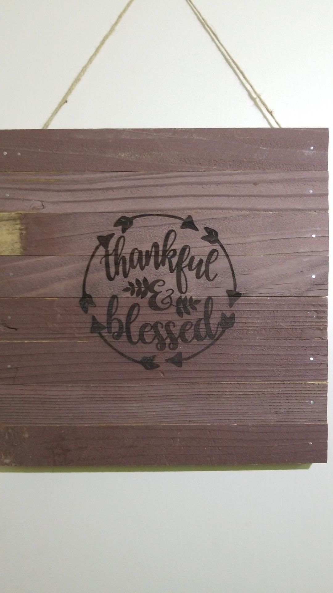 Reclaimed barn wood fall sign