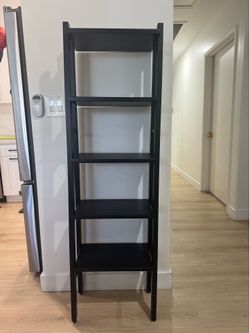 Black 5-Tier Ladder Bookshelf / Display Shelf