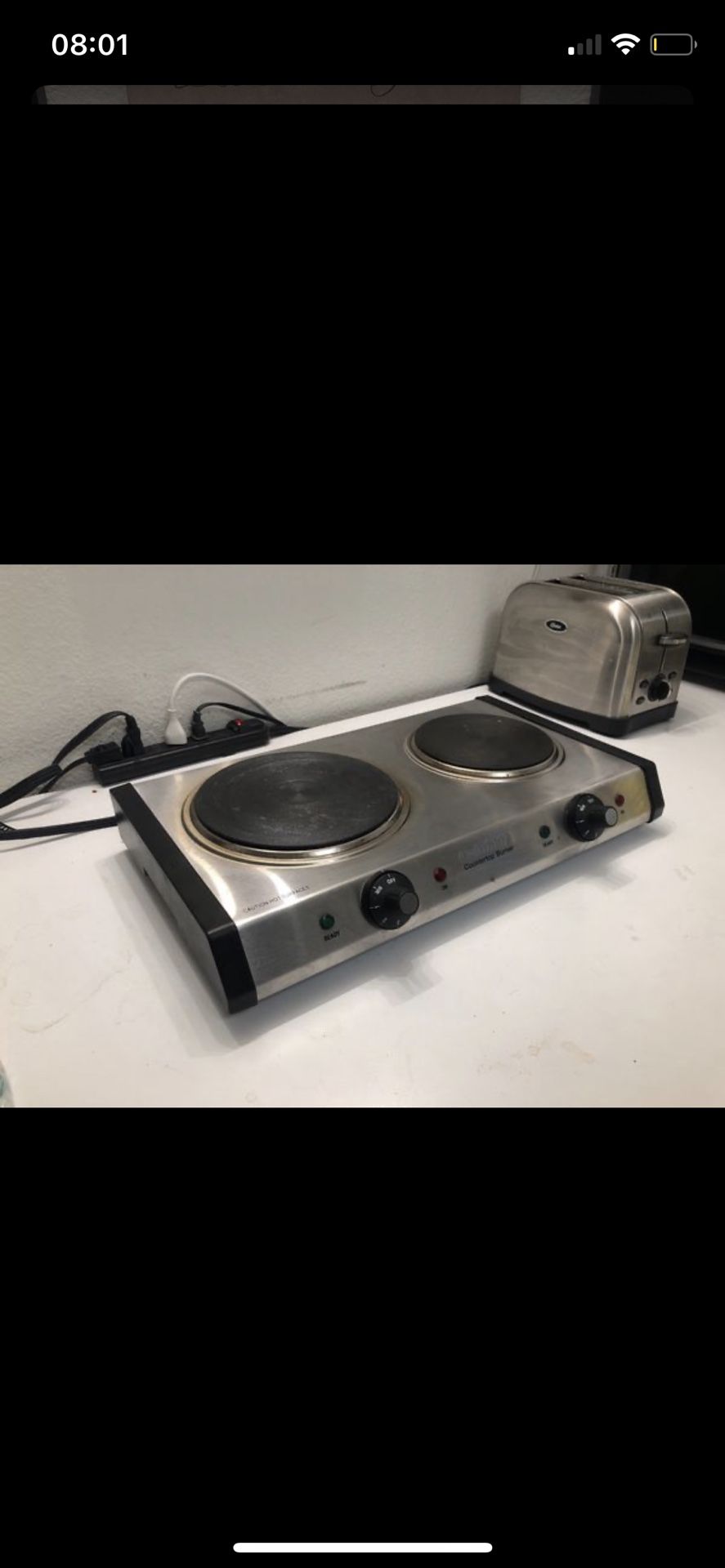 Cuisinart CastIron Double Burner Electric Hot Plate Stove for Sale in