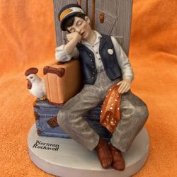 Norman Rockwell “Asleep On The Job” Figurine
