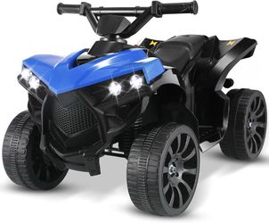 Goldensoil 6V Kids ATV 4-Wheeler, 1.8MPH Max Speed, Ride-On Toy with Music, Up to 55 Pounds, Black