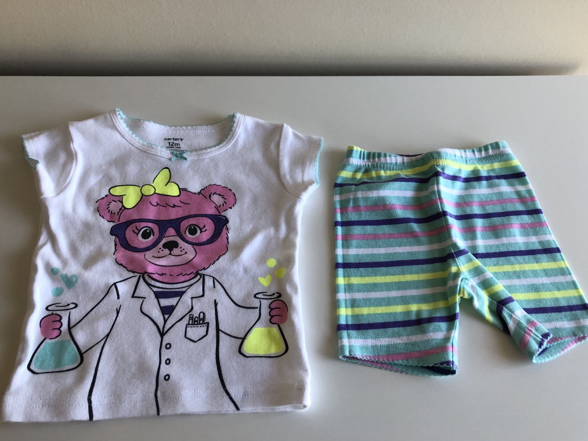 Carters baby girl pajamas 12 months