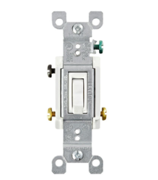 LEVITON - 15 Amp 3-Way Toggle Switch, White 1453-2W