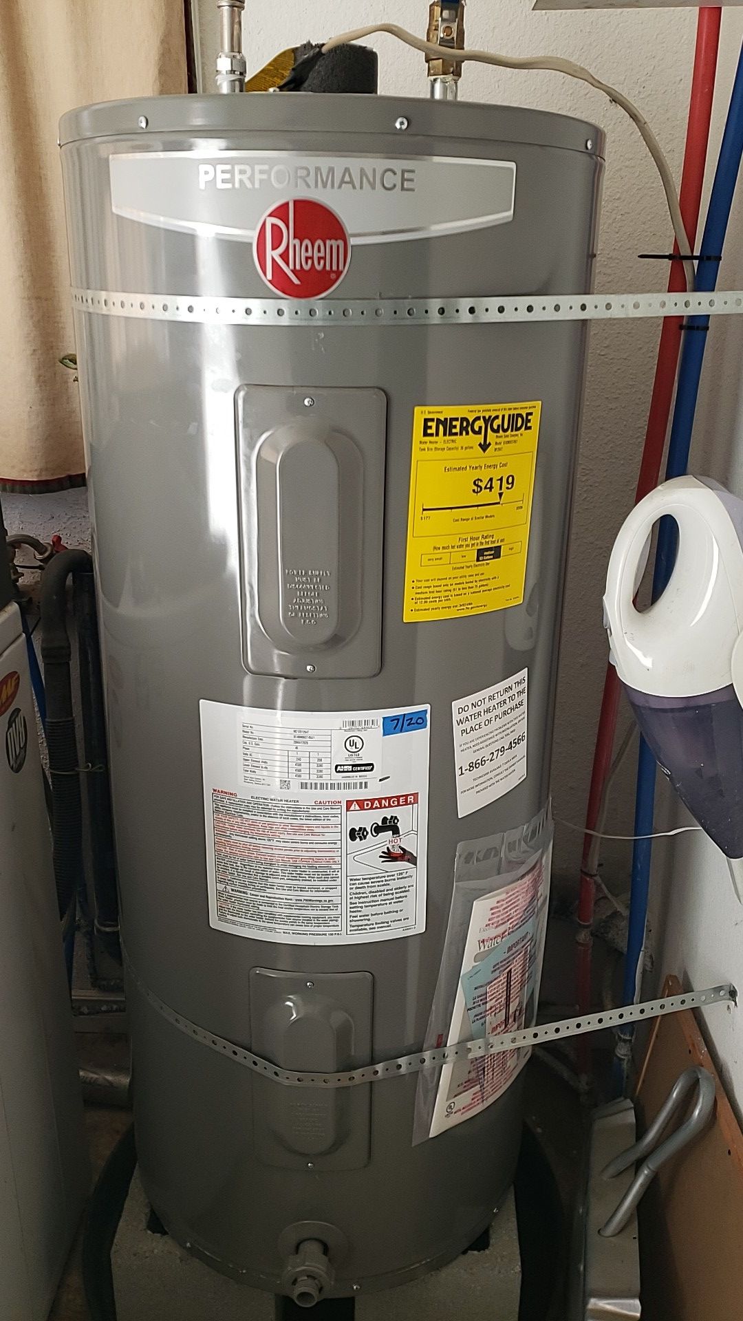 New Rheem 40 Gallon Electric Water Heater