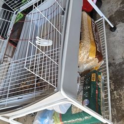 Rabbit Small Animal Hutch On Wheels With Extras 