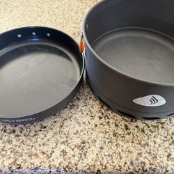 Jetboil 5-Liter Fluxring Camping Pot  And 10 Inch Fry Pan for Camp Cooking with  Backpacking Stoves