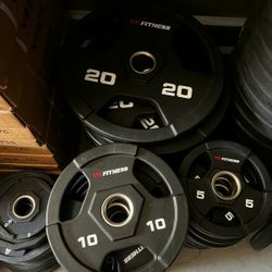 Rubber Grip Plates OLYMPIC WEIGHTS Gym Weight Set