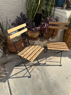 Two folding chairs