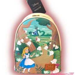 Loungefly Disney Alice In Wonderland Flower Walkway Mini Backpack