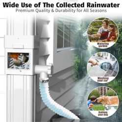 “New”Rainwater Collection Downspout Diverter(fits2” X3” Or 3”x 4”)w/5ft Hose(retail$39)