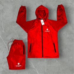 Red Windbreaker Set